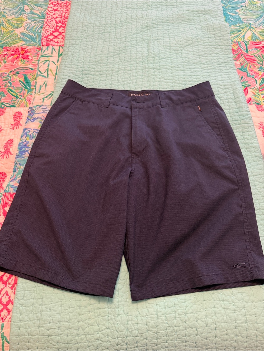 O'Neill Navy Flat-Front Men’s Shorts